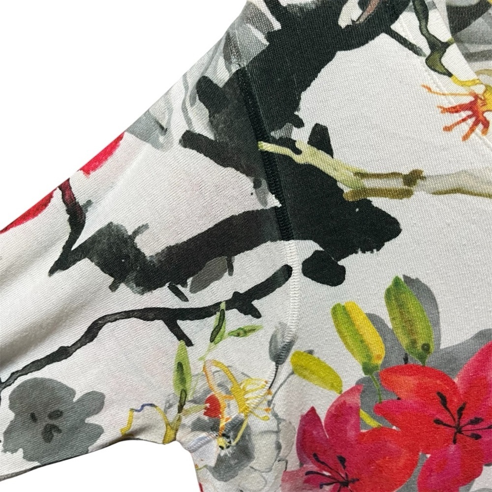 Soft Surroundings Multicolor Floral Sweater Blouse 2X - Picture 4 of 9